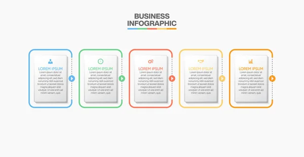 Präsentation Geschäftsinfografik Vorlage Mit Optionen — Stockvektor