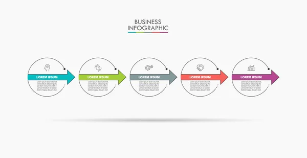 Präsentation Geschäftsinfografik Vorlage Mit Optionen — Stockvektor