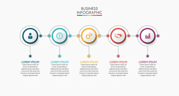 Présentation Modèle Infographique Entreprise Avec Options — Image vectorielle