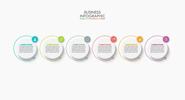 Prezentační Obchodní Infografická Šablona Možnostmi — Stockový vektor