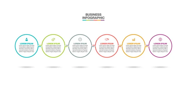 Prezentační Obchodní Infografická Šablona Možnostmi — Stockový vektor