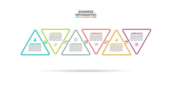 Presentatie Business Infographic Template Met Opties — Stockvector