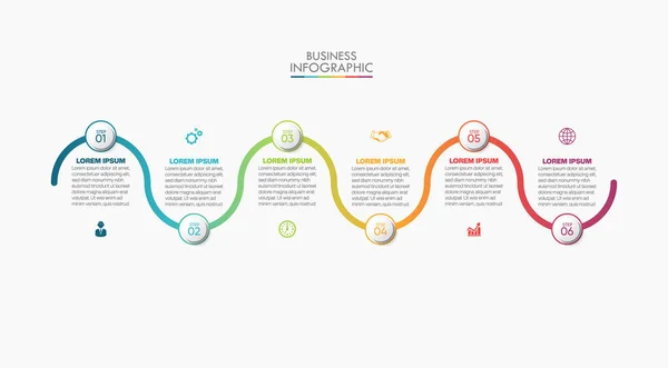 Prezentacja Biznesowego Modelu Infograficznego Opcjami — Wektor stockowy