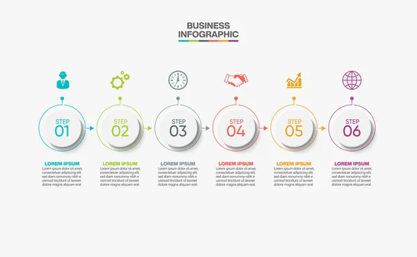 Presentatie Business Infographic Template Met Opties — Stockvector