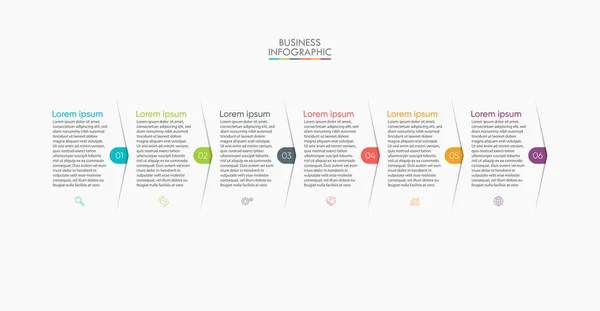 Templat Infografis Bisnis Presentasi Dengan Opsi - Stok Vektor