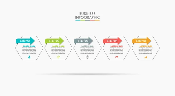 Präsentation Geschäftsinfografik Vorlage Mit Optionen — Stockvektor