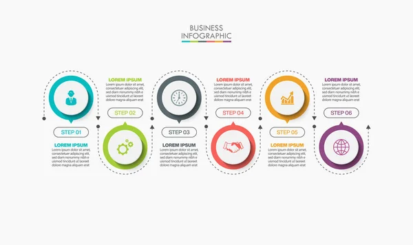 Präsentation Geschäftsinfografik Vorlage Mit Optionen — Stockvektor