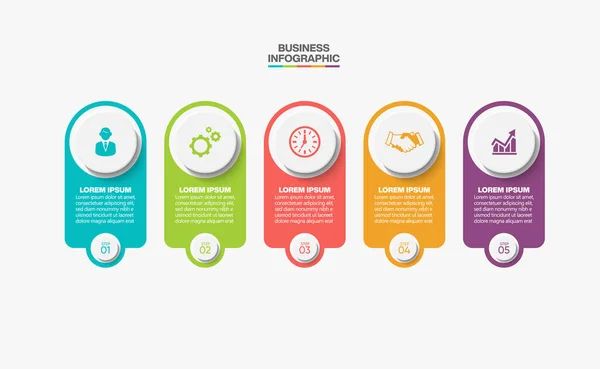 Presentatie Business Infographic Template Met Opties — Stockvector