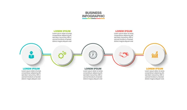 Modelo Infográfico Negócios Apresentação Com Opções — Vetor de Stock