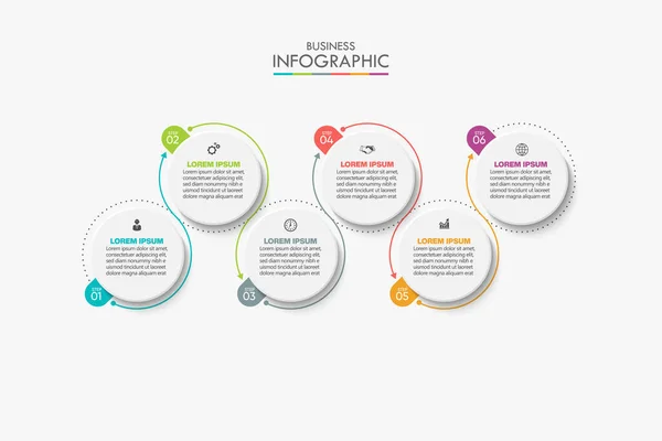 Plantilla Infografía Empresarial Presentación Con Opciones — Vector de stock