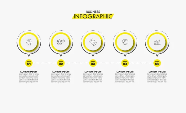 Présentation Modèle Infographique Entreprise — Image vectorielle