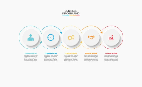 Plantilla Infografía Empresarial Presentación — Archivo Imágenes Vectoriales