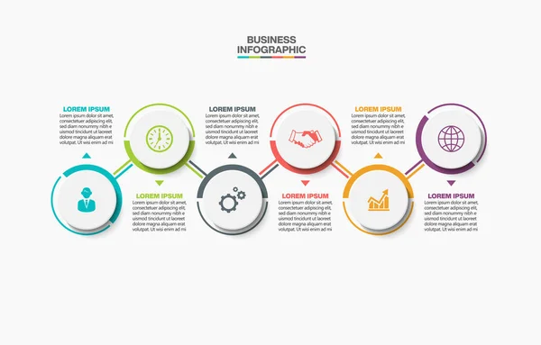 Modelo Infográfico Negócios Apresentação — Vetor de Stock