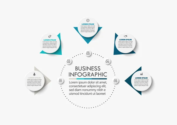 Επιχειρησιακό Infographic Πρότυπο Παρουσίασης — Διανυσματικό Αρχείο