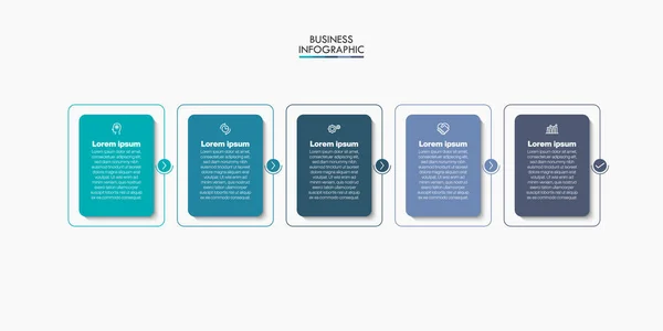 Modelo Infográfico Negócios Apresentação — Vetor de Stock