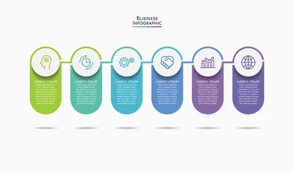 Visualisasi Data Bisnis Ikon Infografis Garis Waktu Yang Dirancang Untuk - Stok Vektor