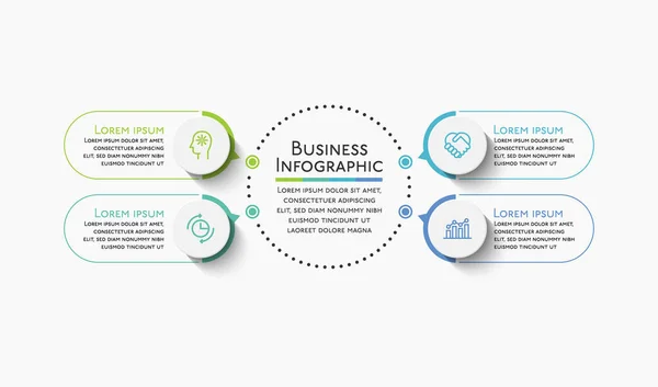 Présentation Modèle Infographique Entreprise — Image vectorielle