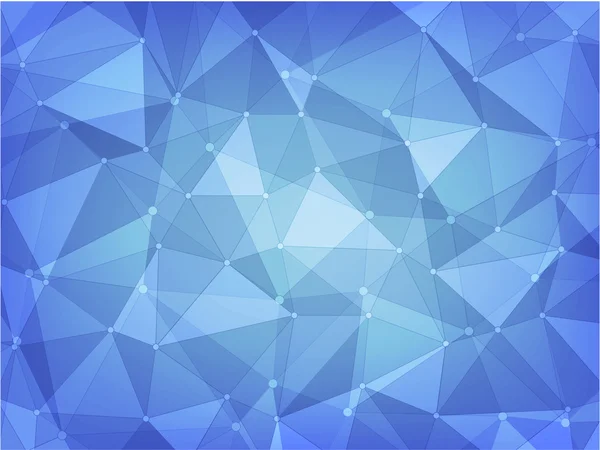 Geometrische veelhoek abstracte achtergrond van blauw — Stockvector