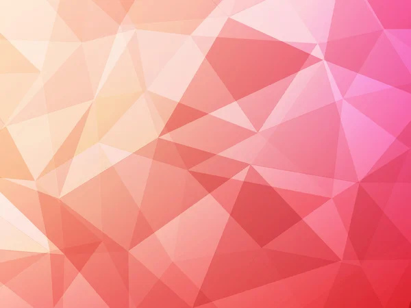 Rood roze en oranje veelhoek abstracte achtergrond — Stockvector