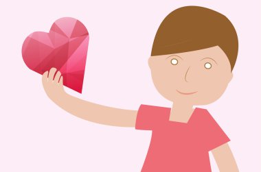 Çocuk vermek kalp Sevgililer günü