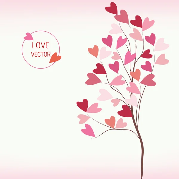 ağaç sevgi kalpleri tarzı ile