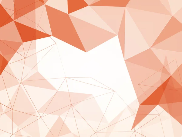 Oranje abstracte achtergrond met shape lijn veelhoek — Stockvector