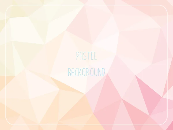 Pastel polígono geométrico abstrato fundo — Vetor de Stock