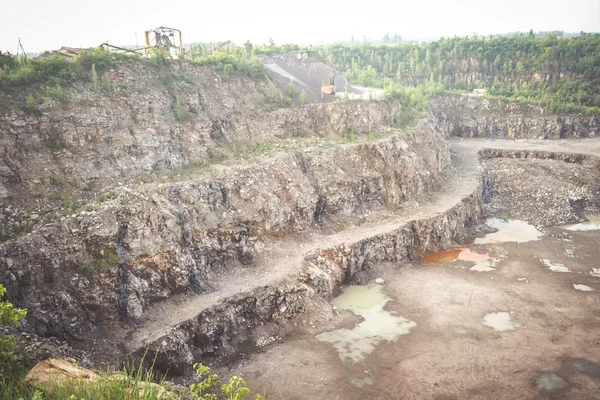 Panorama těžba žuly — Stock fotografie