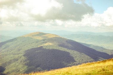 dağ tepesinde çayır