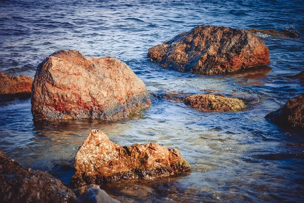 Big wet stones in the water — Stock Photo, Image