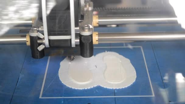 Impresora 3D imprime forma — Vídeo de stock