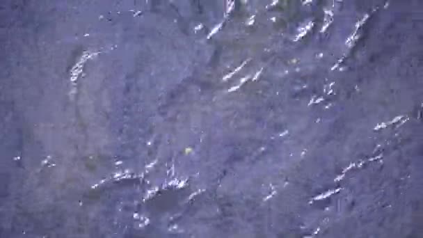 Not clear sharp background of water surface of flowing river. Top view — Stock Video