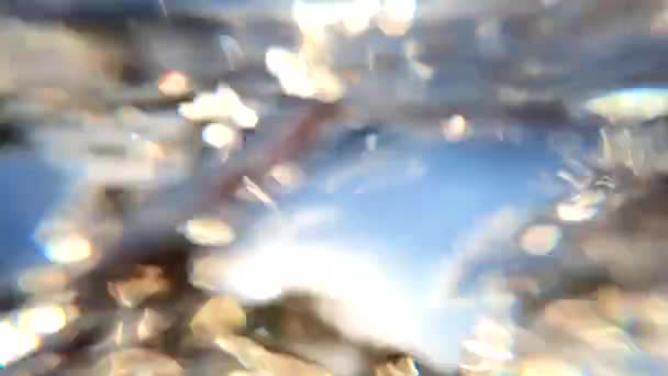 Abstrato movendo fundo embaçado. Água de fluxo de rio de montanha — Vídeo de Stock