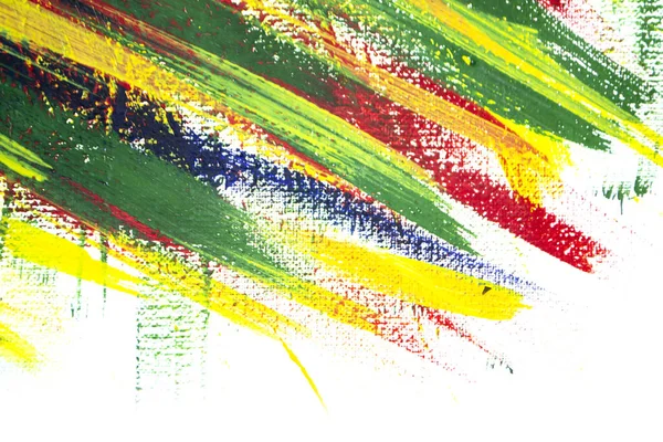 赤、黄、緑、青の異なるストロークからの背景 — ストック写真