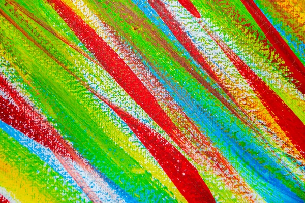 多くの異なる多色の線が混沌とブラシで描かれています。 — ストック写真