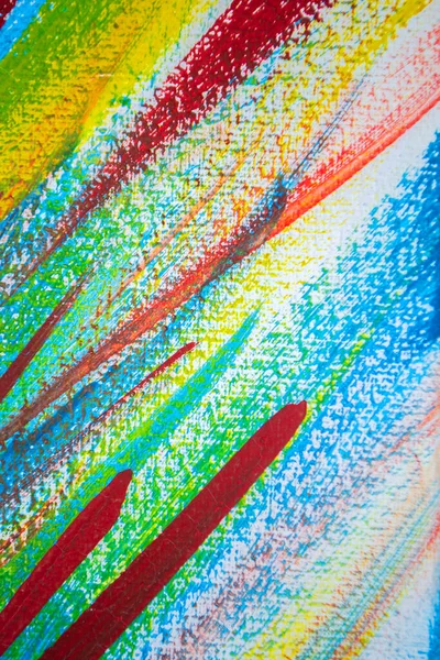 Molte linee multicolori diverse sono disegnate caoticamente con il pennello — Foto Stock
