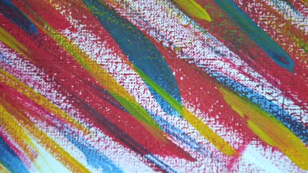 Яркий и разноцветный фон мазков кисти — стоковое видео