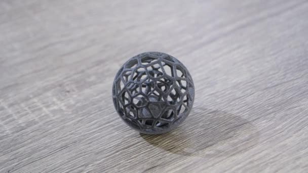 Object printed on a powder 3D printer from polyamide powder — Stock Video