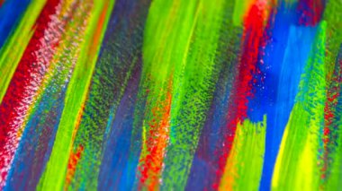 Çadır bezi kaplı çizgiler çok renkli boyalar yakın plan.