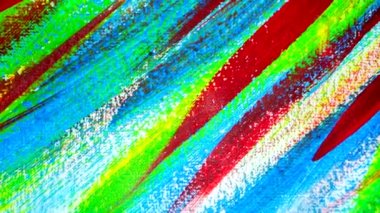 Mavi, sarı, yeşil, kırmızı çizgileri olan sanat eseri tuvali..