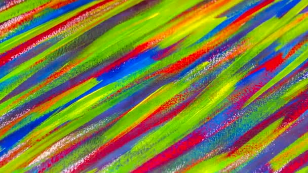 Multicolored brush strokes on white paper. Abstract creative background — Stock Video