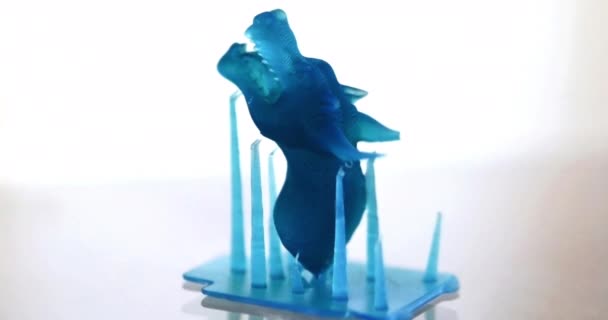 Objekte Photopolymer auf einem 3D-Drucker gedruckt. — Stockvideo