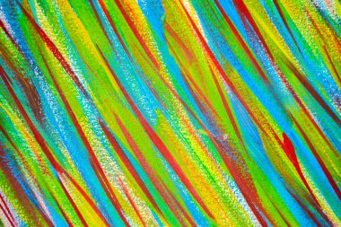 Birçok farklı renkte çizgi fırçayla kaotik bir şekilde çizilir