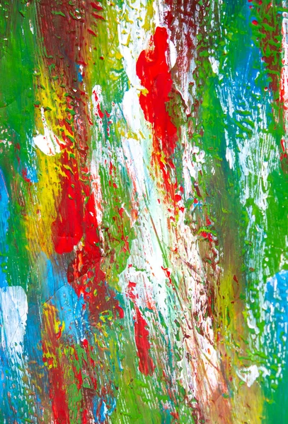 Pinceladas multicolores sobre papel blanco. Fondo creativo abstracto — Foto de Stock