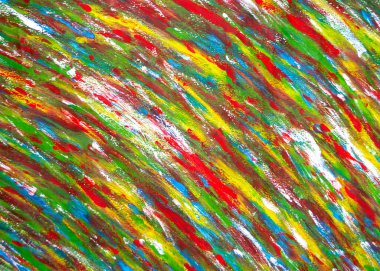 Birçok farklı renkte çizgi fırçayla kaotik bir şekilde çizilir