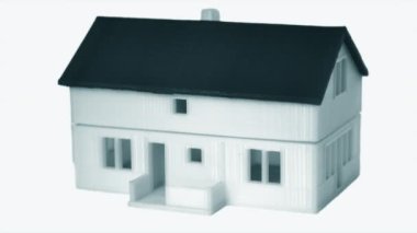Beyaz arkaplanda izole edilmiş 3d yazıcı tarafından basılan nesneler