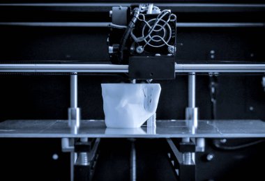 Nesneler 3D yazıcı tarafından basıldı. Boşluğu kopyala.