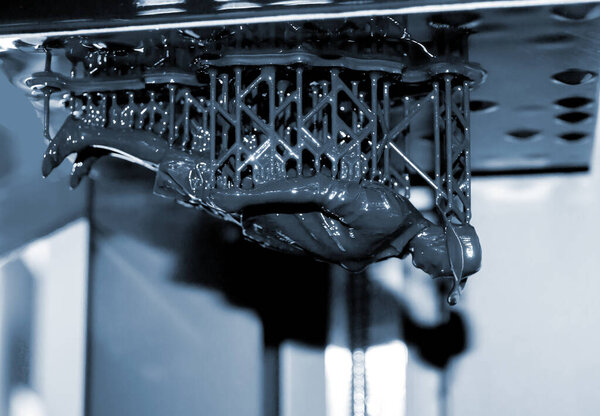 Stereolithography DPL 3d printer create small detail and liquid drips