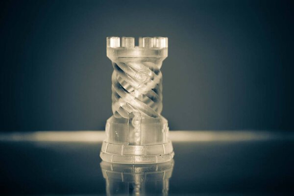 One object photopolymer printed on a 3d printer.