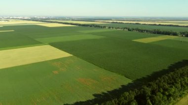Hava aracı farklı tarımsal alanlar üzerinde uçuyor